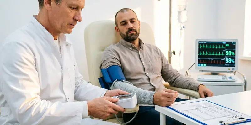 Врач проводит обследование