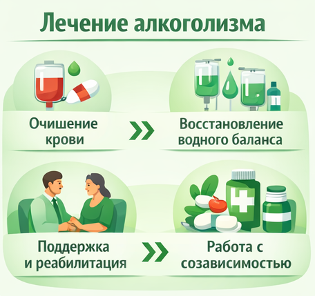 лечение алкоголизма в Наро-Фоминске этапы
